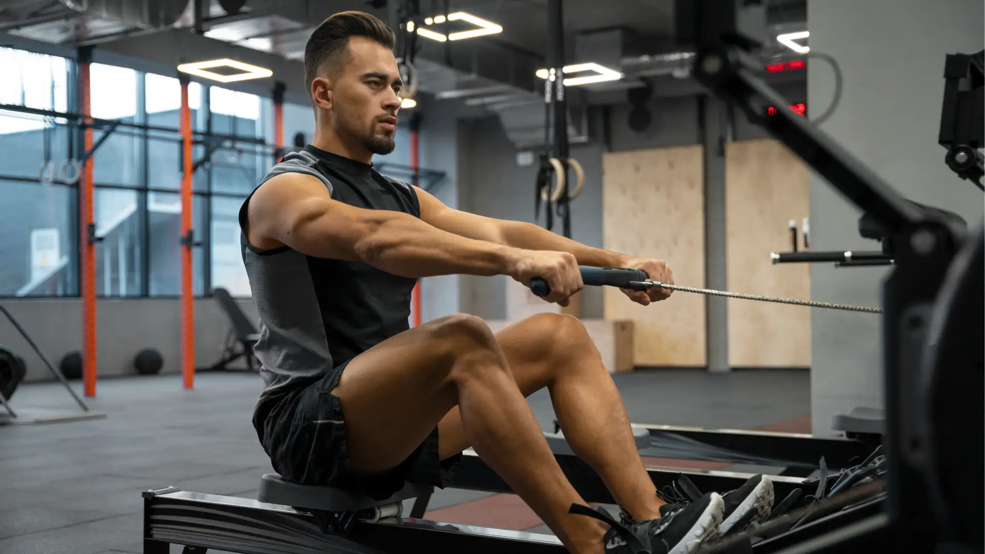 Home rowing exercise